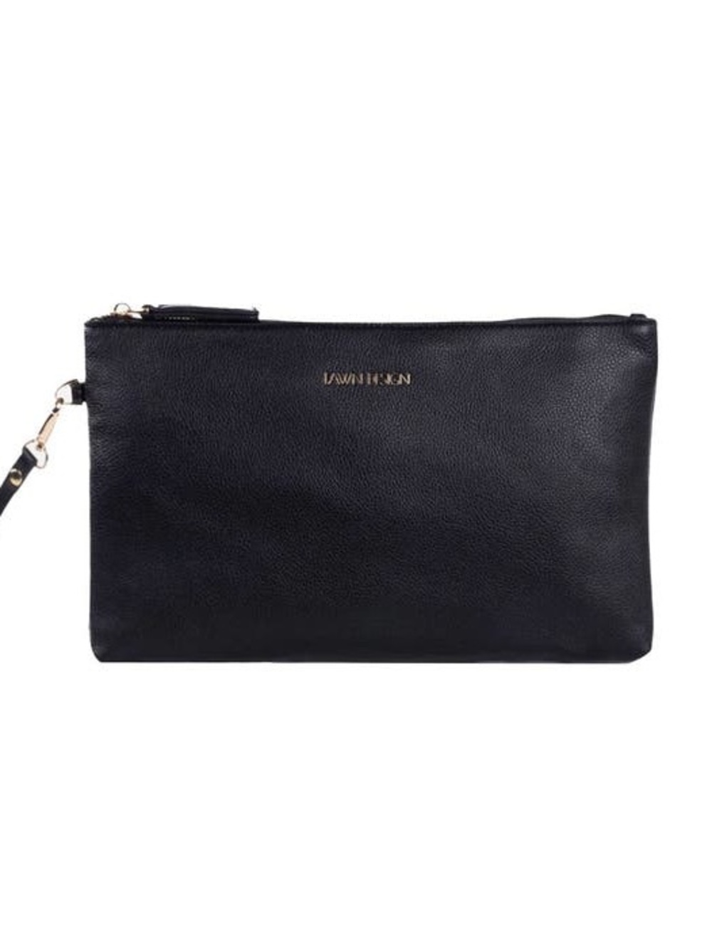 Fawn Design Black Vegan Leather Wristlet Clutch | Diaper Bag Organizer Pouch